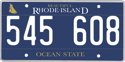 RI license plate 545608