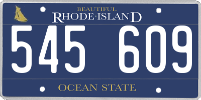 RI license plate 545609