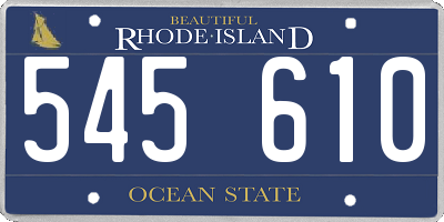 RI license plate 545610