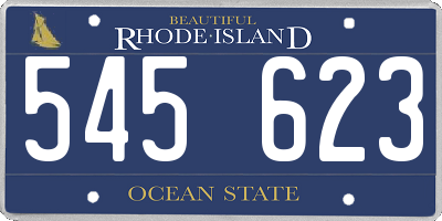 RI license plate 545623