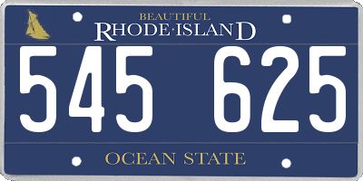 RI license plate 545625
