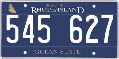 RI license plate 545627