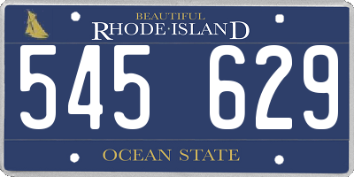 RI license plate 545629