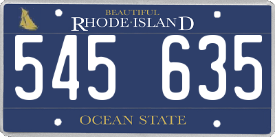 RI license plate 545635