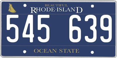 RI license plate 545639