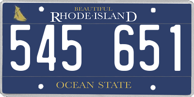 RI license plate 545651