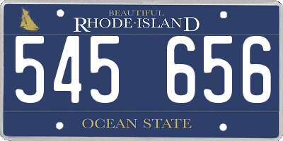 RI license plate 545656