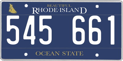 RI license plate 545661