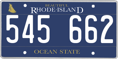 RI license plate 545662
