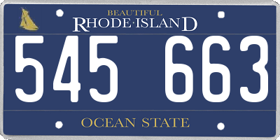 RI license plate 545663