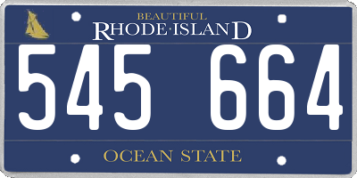 RI license plate 545664