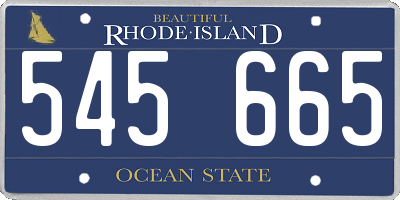 RI license plate 545665