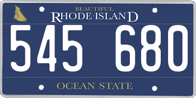 RI license plate 545680