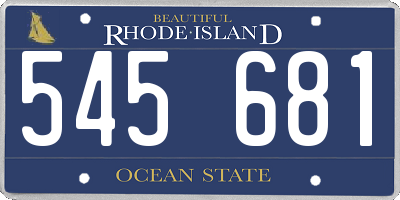 RI license plate 545681