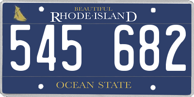 RI license plate 545682