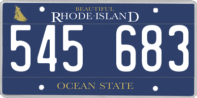 RI license plate 545683