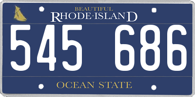 RI license plate 545686