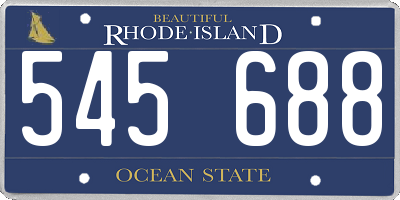 RI license plate 545688