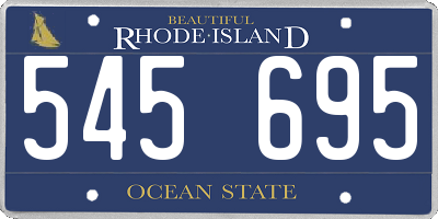 RI license plate 545695
