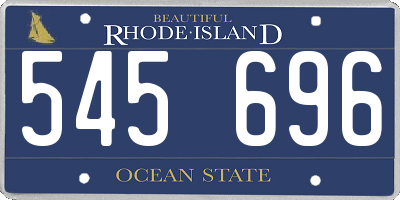 RI license plate 545696