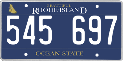 RI license plate 545697