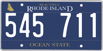 RI license plate 545711