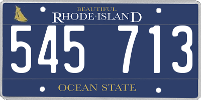RI license plate 545713