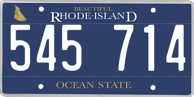 RI license plate 545714