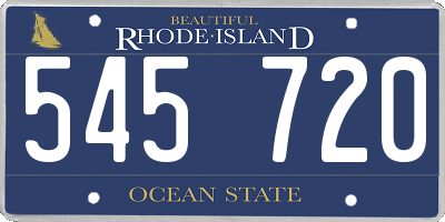 RI license plate 545720