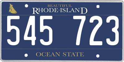 RI license plate 545723