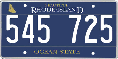 RI license plate 545725