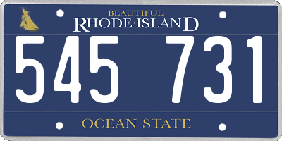 RI license plate 545731