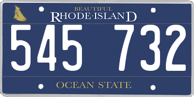 RI license plate 545732