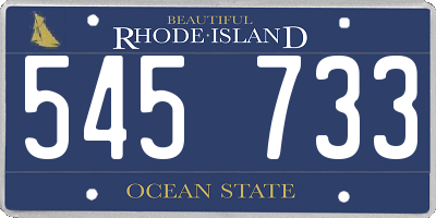 RI license plate 545733