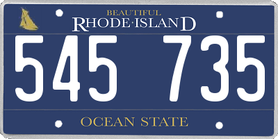 RI license plate 545735