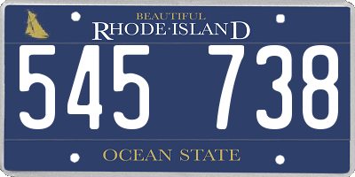 RI license plate 545738
