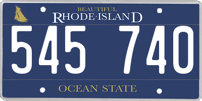 RI license plate 545740