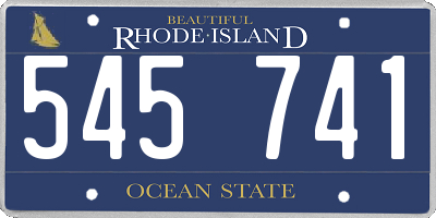 RI license plate 545741