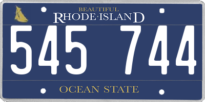 RI license plate 545744