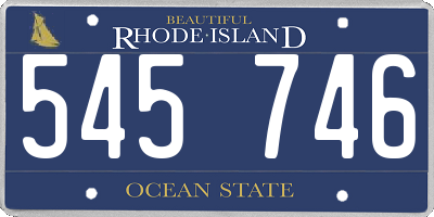RI license plate 545746