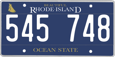 RI license plate 545748