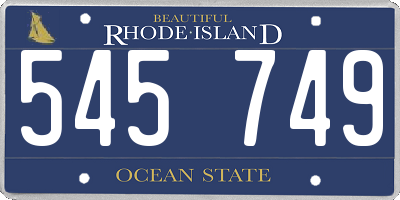 RI license plate 545749