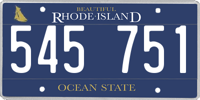 RI license plate 545751
