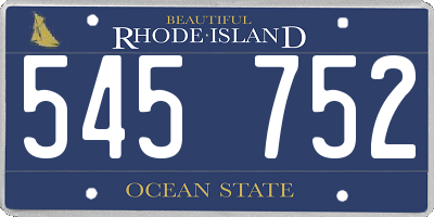 RI license plate 545752