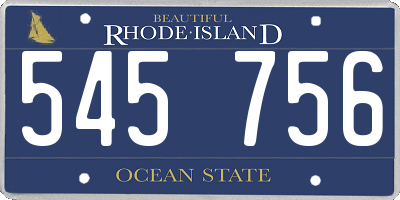 RI license plate 545756