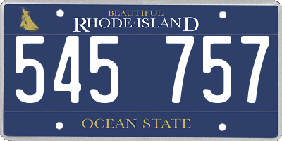RI license plate 545757
