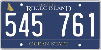RI license plate 545761