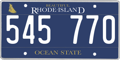 RI license plate 545770