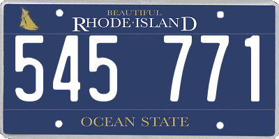 RI license plate 545771