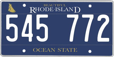 RI license plate 545772